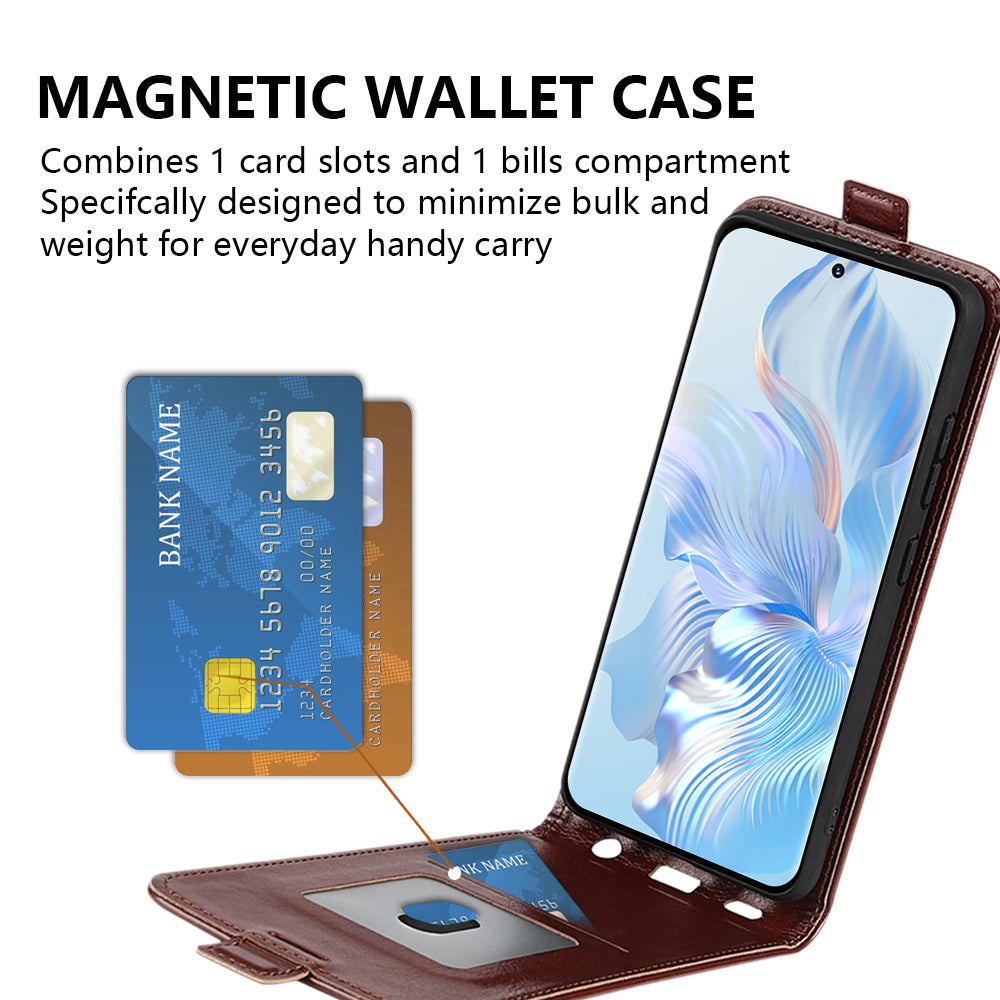 For Honor 80 5G Crazy Horse Texture PU Leather Card Slot Case Dual Magnetic Clasp Vertical Flip Phone Cover For Honor 80 5G Crazy Horse Texture PU Leather Card Slot Case Dual Magnetic Clasp Vertical Flip Phone Cover